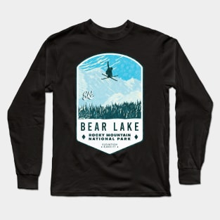 Ski Bear Lake Rocky Mountain National Park Long Sleeve T-Shirt